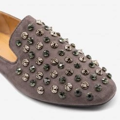 Bella Marie Rhinestone Bedazzled Loafers Newest Arrivals