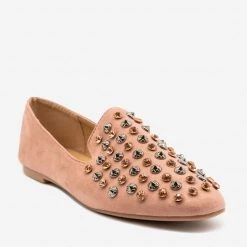 Bella Marie Rhinestone Bedazzled Loafers Newest Arrivals