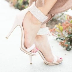 Lovmark Newest Arrivals Rhinestone Cuff Heels