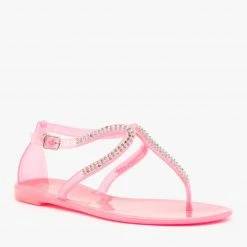 Cape Robbin Newest Arrivals Rhinestone Jelly Sandals
