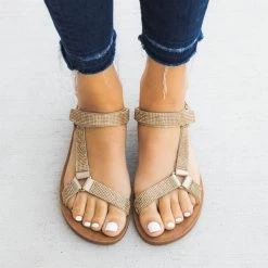 Forever Rhinestone Velcro Strap Sandals 7 Forever Rhinestone Velcro Strap Sandals