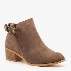Soho Elite Ring Buckled Ankle Booties Newest Arrivals