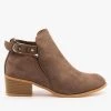 Soho Elite Ring Buckled Ankle Booties Newest Arrivals