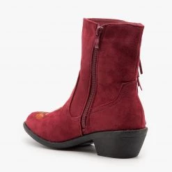 Weeboo Rose Embroidered Fringe Booties Newest Arrivals