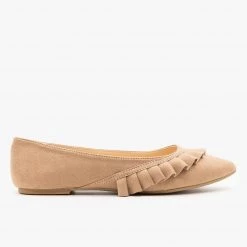 Qupid Shoes Newest Arrivals Ruffle Accented Ballet Flats