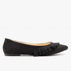 Qupid Shoes Newest Arrivals Ruffle Accented Ballet Flats