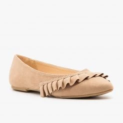 Qupid Shoes Newest Arrivals Ruffle Accented Ballet Flats