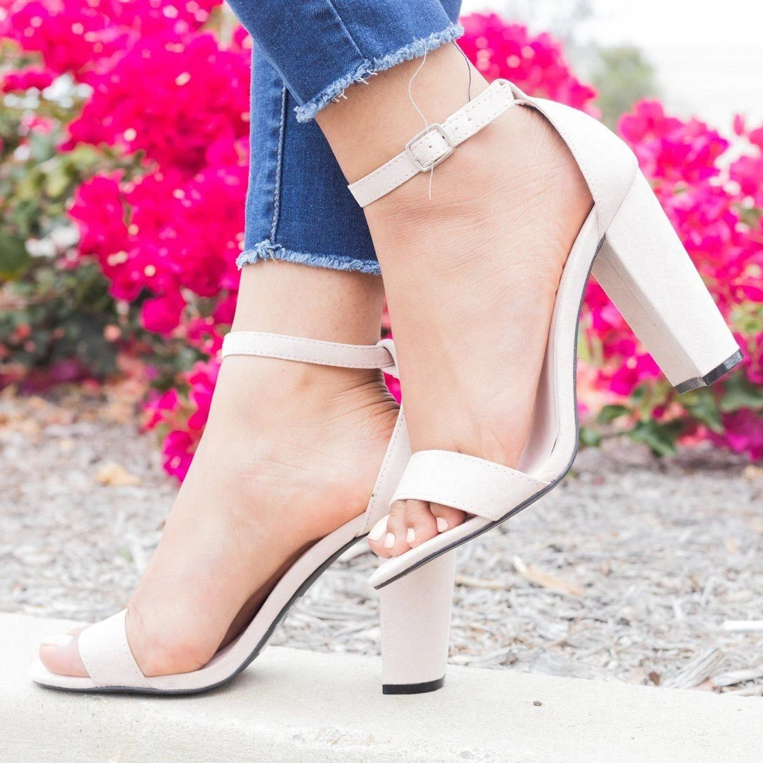 Qupid Shoes Sassy Ankle Strap Chunky Heels 8 Qupid Shoes Sassy Ankle Strap Chunky Heels