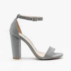 Qupid Shoes Sassy Ankle Strap Chunky Heels