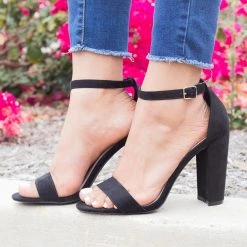 Qupid Shoes Sassy Ankle Strap Chunky Heels 20 Qupid Shoes Sassy Ankle Strap Chunky Heels