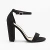 Qupid Shoes Sassy Ankle Strap Chunky Heels