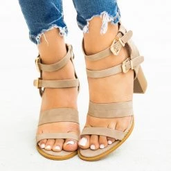 Lovmark Sassy Caged Buckled High Heels Newest Arrivals