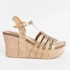Yoki Newest Arrivals Sassy Caged Platform Wedges