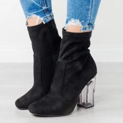 Speedlimit 98 Shoes Sassy Clear-Heeled Sock Boots Newest Arrivals 8 Speedlimit 98 Shoes Sassy Clear-Heeled Sock Boots Newest Arrivals