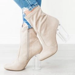 Speedlimit 98 Shoes Sassy Clear-Heeled Sock Boots Newest Arrivals 9 Speedlimit 98 Shoes Sassy Clear-Heeled Sock Boots Newest Arrivals