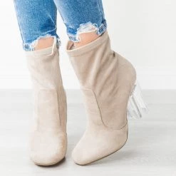 Speedlimit 98 Shoes Sassy Clear-Heeled Sock Boots Newest Arrivals