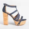 Qupid Shoes Sassy Cork High Heels