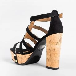 Qupid Shoes Sassy Cork High Heels