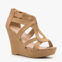 Top Moda Newest Arrivals Sassy Cutout Platform Wedges