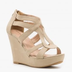 Top Moda Newest Arrivals Sassy Cutout Platform Wedges