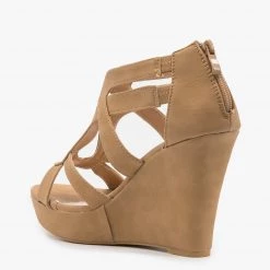 Top Moda Newest Arrivals Sassy Cutout Platform Wedges