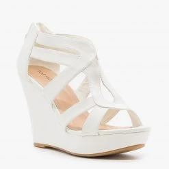 Top Moda Newest Arrivals Sassy Cutout Platform Wedges