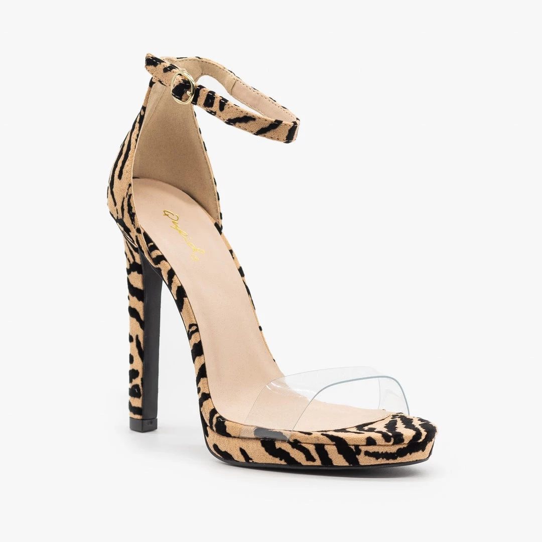 Qupid Shoes Sassy Diva Animal Print High Heels 2 Qupid Shoes Sassy Diva Animal Print High Heels