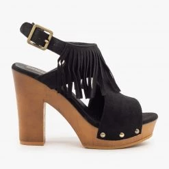 City Classified Shoes Sassy Fringe Chunky Heels Newest Arrivals