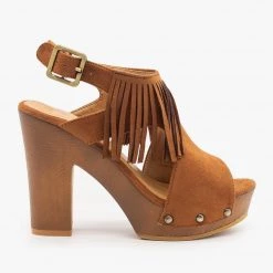 City Classified Shoes Sassy Fringe Chunky Heels Newest Arrivals