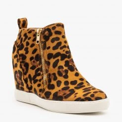 AMS Shoes Newest Arrivals Sassy Leopard Inner Wedge Sneakers 5 AMS Shoes Newest Arrivals Sassy Leopard Inner Wedge Sneakers