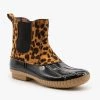 Shoetopia Newest Arrivals Sassy Leopard Print Rain Booties