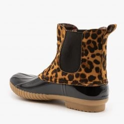 Shoetopia Newest Arrivals Sassy Leopard Print Rain Booties