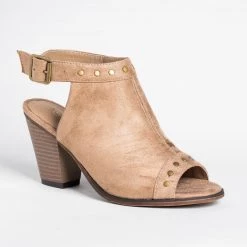 Mata Sassy Open-Toe Studded Booties