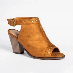 Mata Sassy Open-Toe Studded Booties