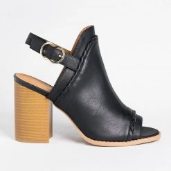 Qupid Shoes Sassy Peep Toe Slingback Booties