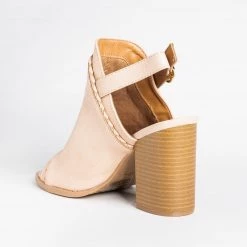 Qupid Shoes Sassy Peep Toe Slingback Booties