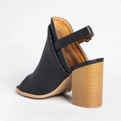 Qupid Shoes Sassy Peep Toe Slingback Booties