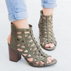 Shoelala Newest Arrivals Sassy Strappy Peep Toe Heel