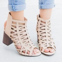 Shoelala Newest Arrivals Sassy Strappy Peep Toe Heel