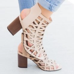 Shoelala Newest Arrivals Sassy Strappy Peep Toe Heel