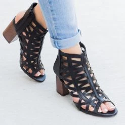Shoelala Newest Arrivals Sassy Strappy Peep Toe Heel