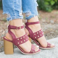 Qupid Shoes Sassy Studded Chunky Heels 13 Qupid Shoes Sassy Studded Chunky Heels