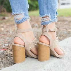 Qupid Shoes Sassy Studded Chunky Heels 17 Qupid Shoes Sassy Studded Chunky Heels