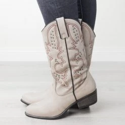 Bamboo Shoes Sassy Studded Cowboy Boots Newest Arrivals