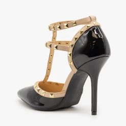 Wild Diva Shoes Sassy Studded Stiletto Heels