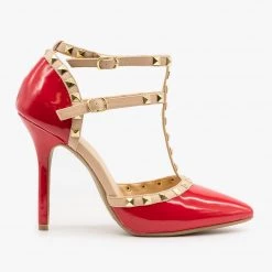 Wild Diva Shoes Sassy Studded Stiletto Heels