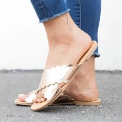 Qupid Shoes Newest Arrivals Scalloped Crisscross Slides 8 Qupid Shoes Newest Arrivals Scalloped Crisscross Slides