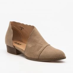 AMS Shoes Scalloped Edge Side Cut Out Flats Newest Arrivals