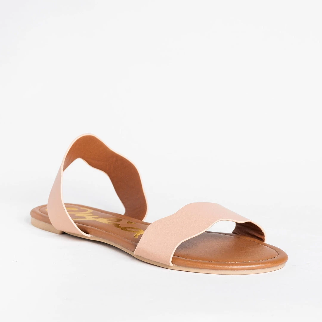 Qupid Shoes Newest Arrivals Scalloped Edge Slip-On Sandals 2 Qupid Shoes Newest Arrivals Scalloped Edge Slip-On Sandals