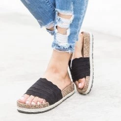Nature Breeze Scalloped Espadrille Cork Slides Newest Arrivals 10 Nature Breeze Scalloped Espadrille Cork Slides Newest Arrivals